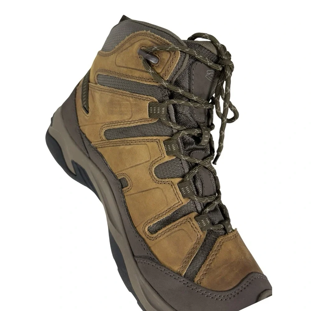 KEEN Circadia Mid WP Boots Mens Size 11 Brown Waterproof Hiking Leather Trail